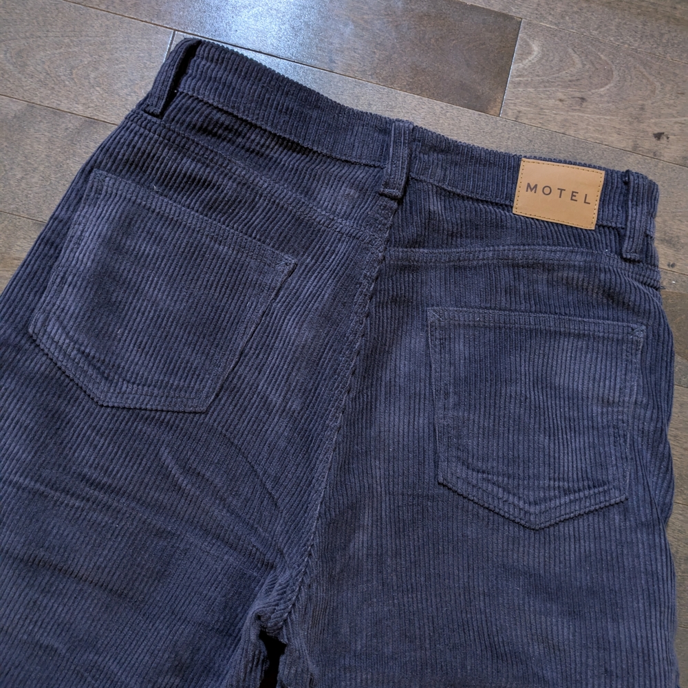 Motel Rocks Navy Corduroy Parallel Pants - Picture 3 of 5